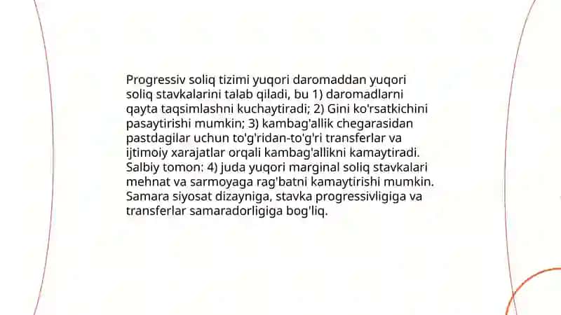 Daromadlarni qayta taqsimlash, kambag'allik va iqtisodiy siyosat 4