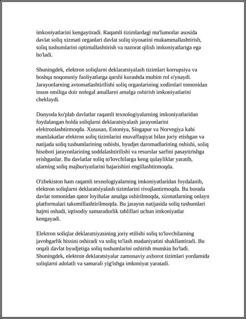 Elektron soliqlarni deklaratsiyalash (e-deklaratsiya) tizimlari 4