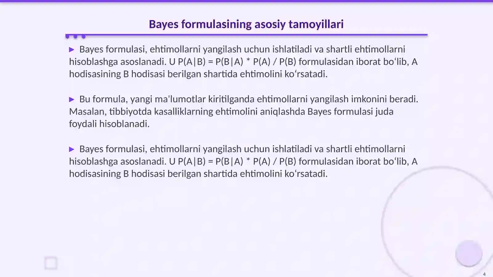 To‘liq ehtimollar formulasi 4