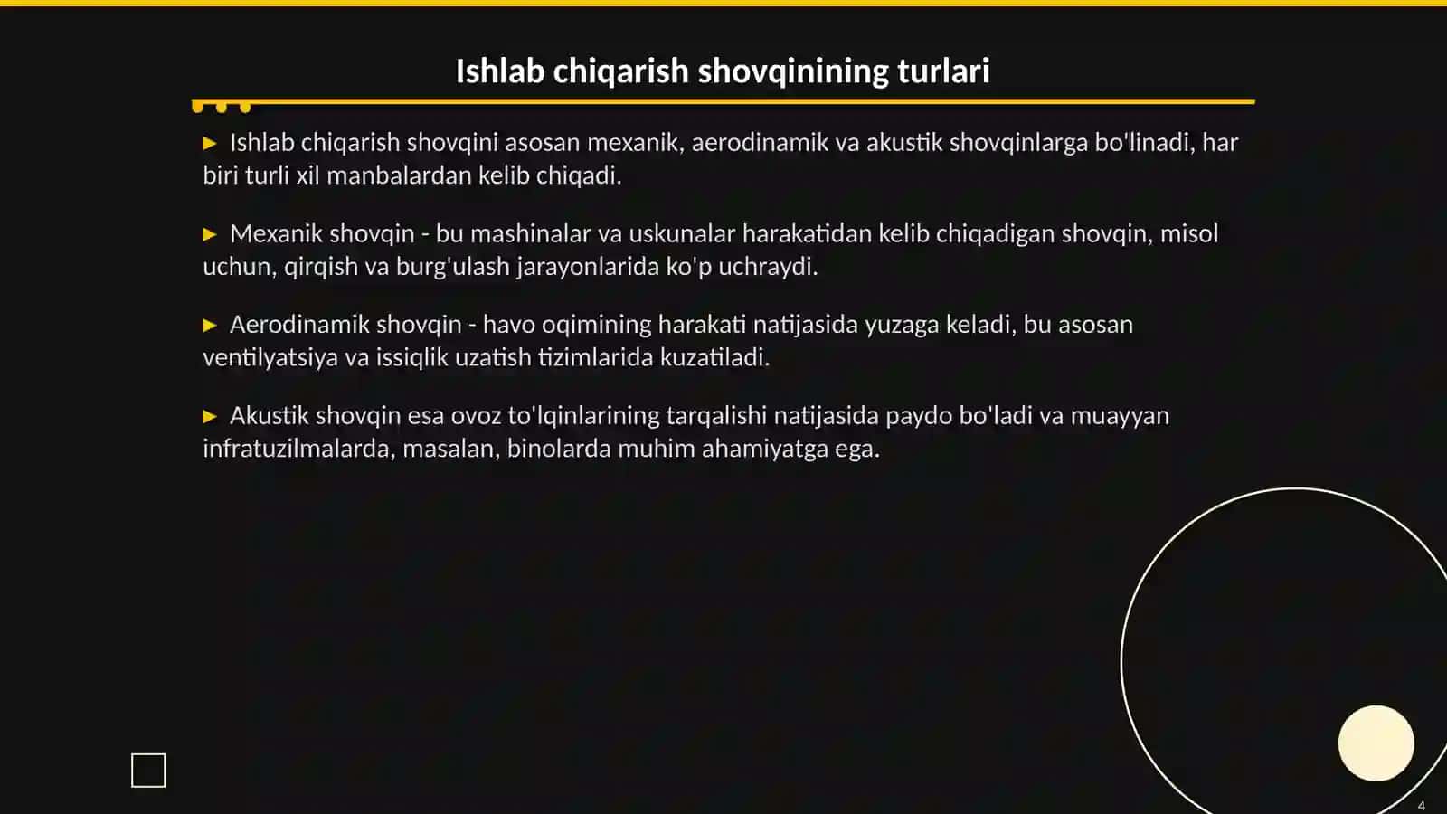 Ishlab chiqarish shovqini: Muammolar va yechimlar 4