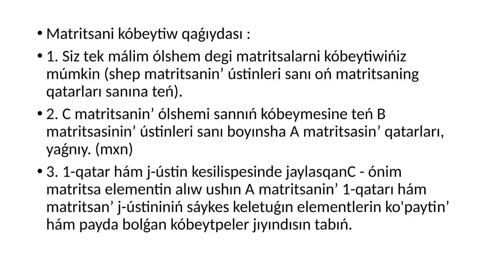 Genjemuratov Salamattin’ Joqari matematika pa’ninen tayarlag’an prezintatsiyasi 4