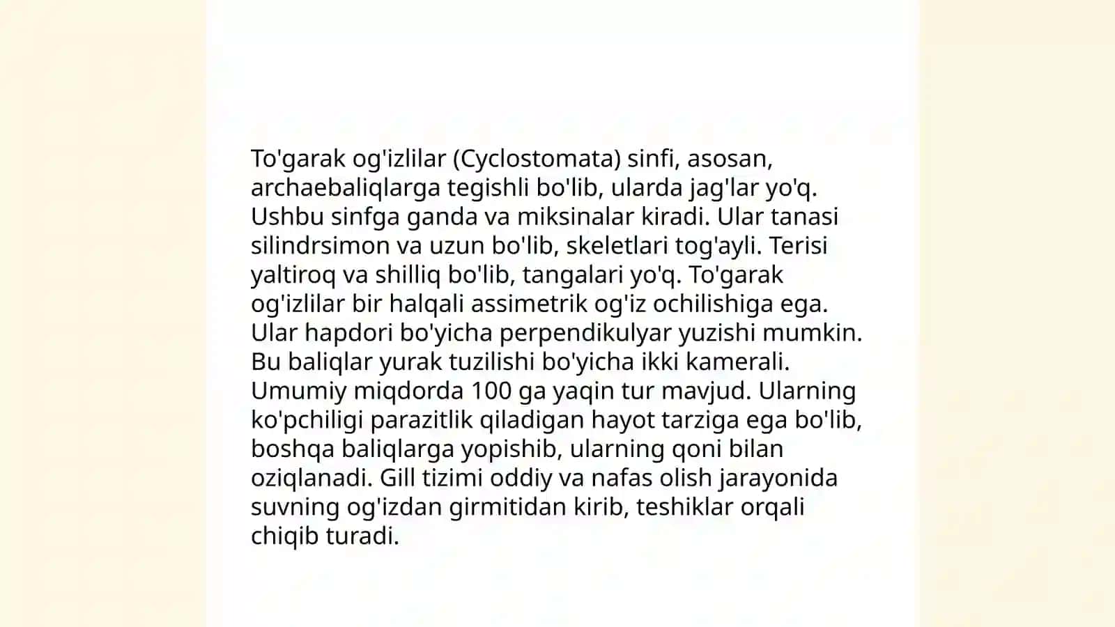 Jag’sizlar (Agnatha) bo’limi 4