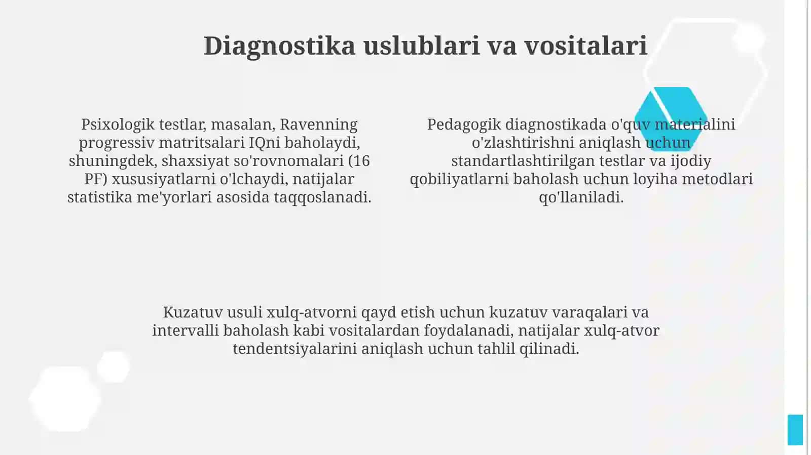 Psixologik va pedagogik diagnostika 4