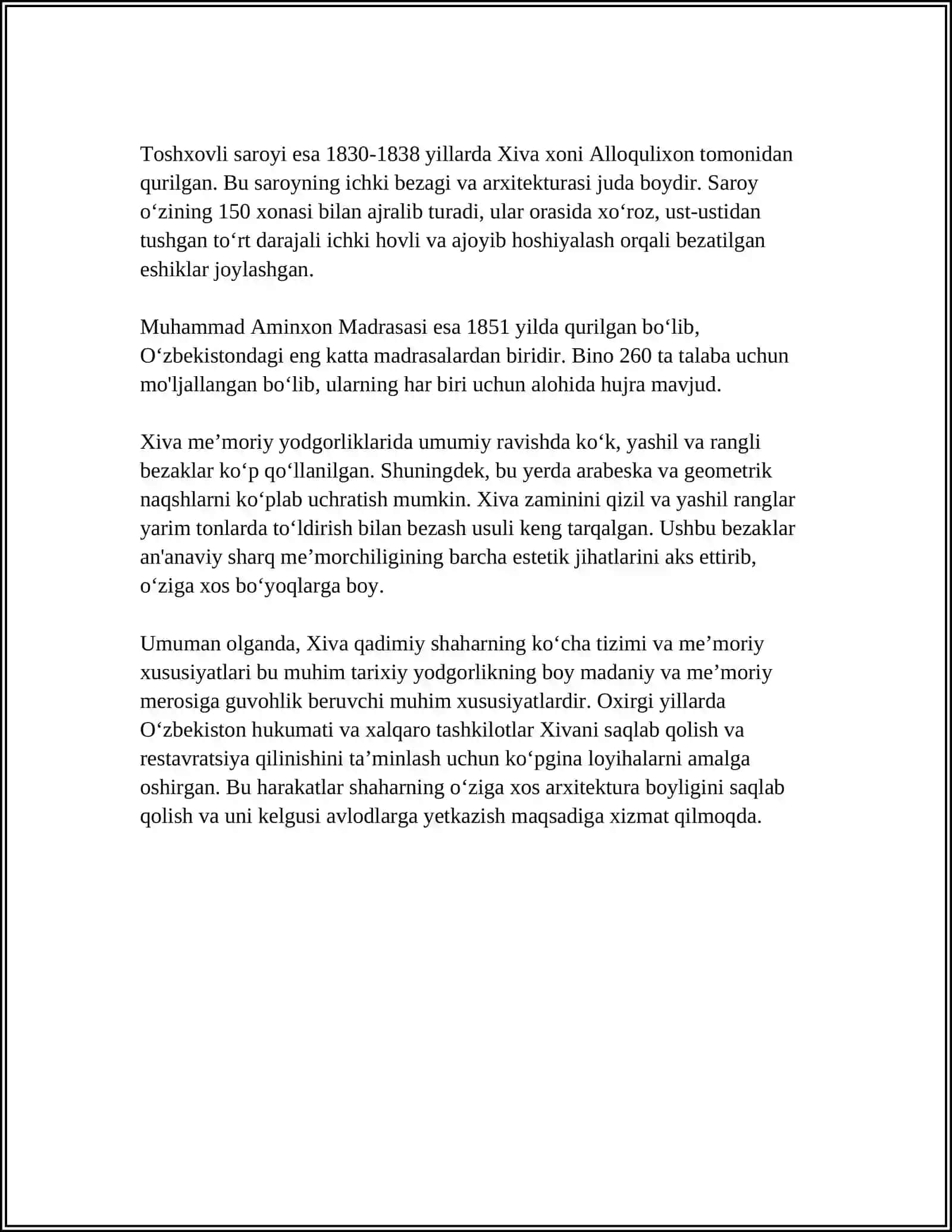 O’ZBEKISTON HUDUDIDA BO’LGAN QADIMGI SHAHAR KO’CHALARI 4
