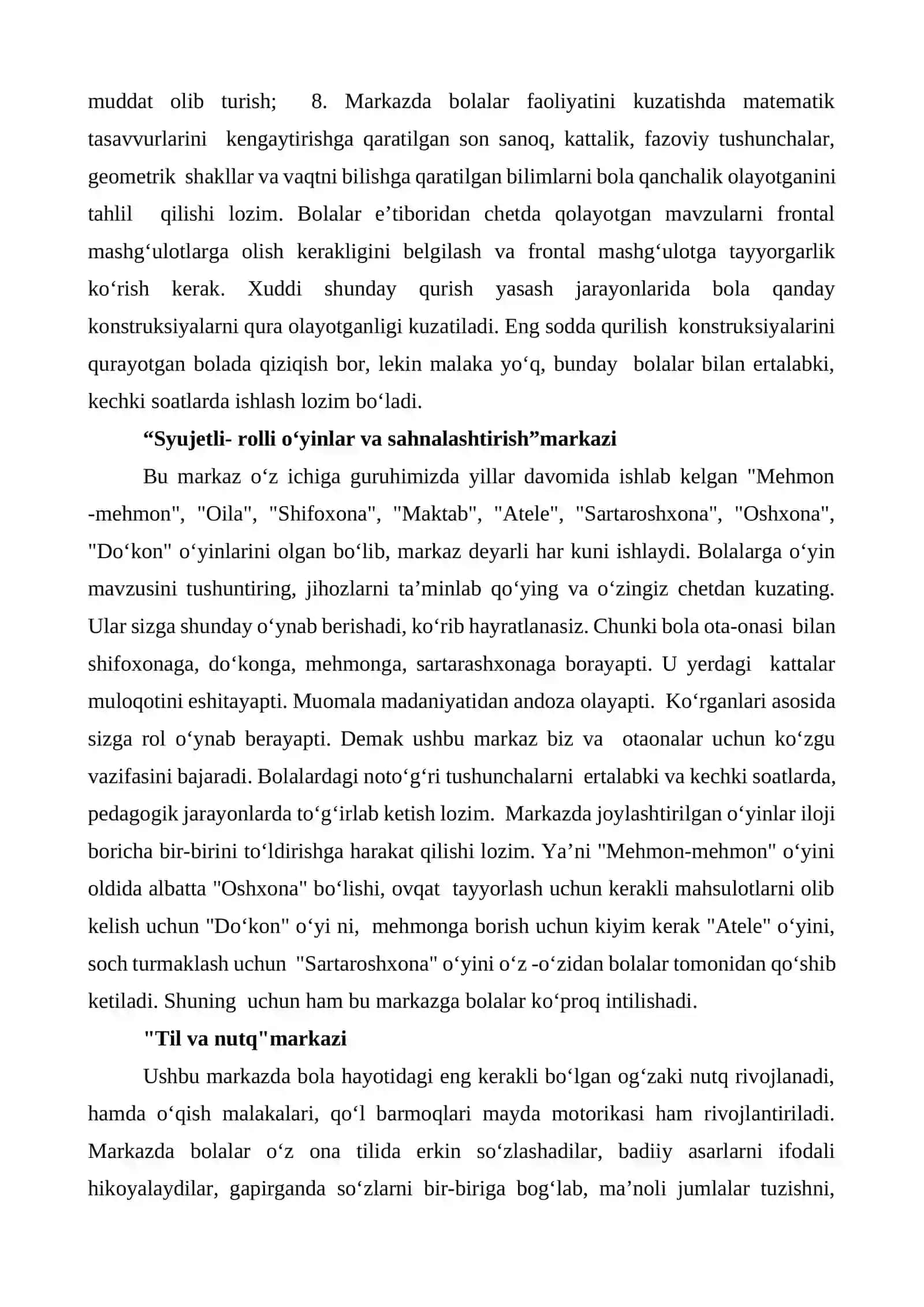 Maktabgacha ta’lim tashkilotlarida rivojlanish markazlari 4