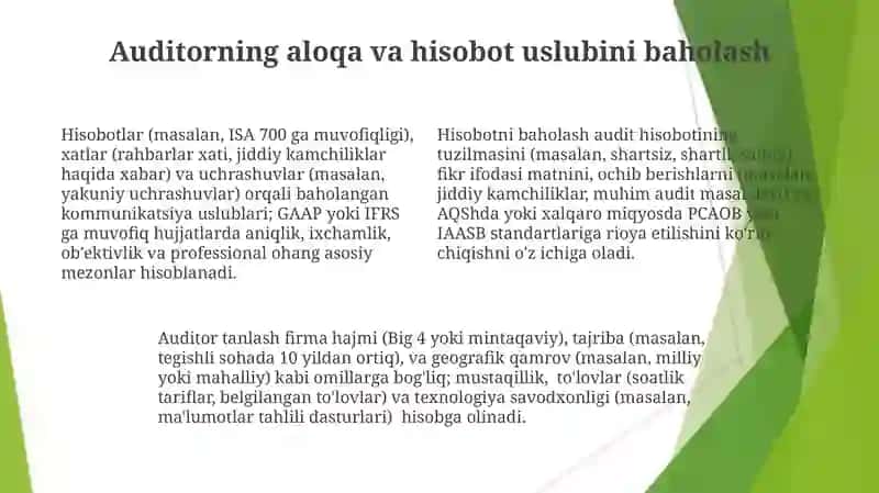 Auditorlik tanlash tushunchasi va uning mohiyati 4