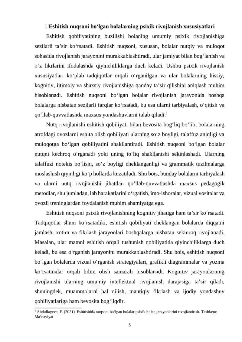 Maktabgacha yoshdagi eshitishida nuqsoni boʻlgan bolalarning psixik bilish jarayonlarini rivojlantirish 4