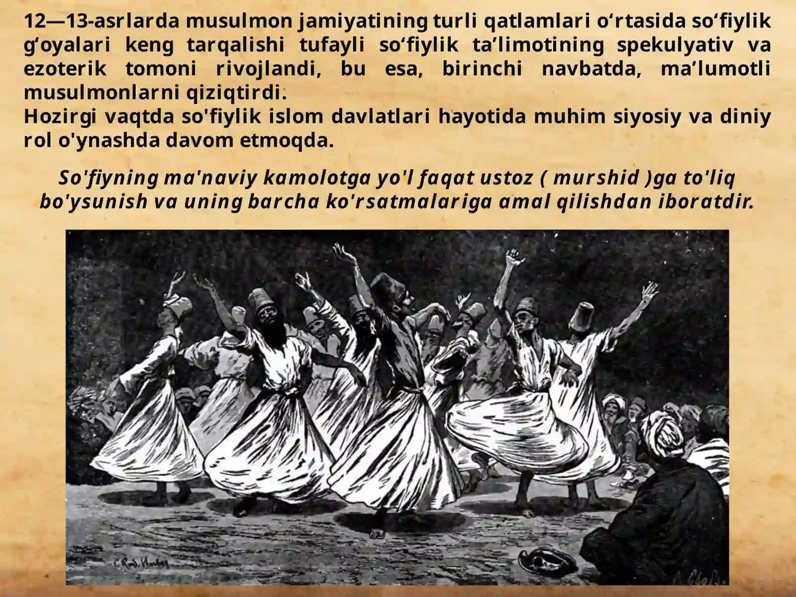 IX-XII asrlarda islom dini tasavvuf tariqatlari. Me’morchilik va sa’nat 4