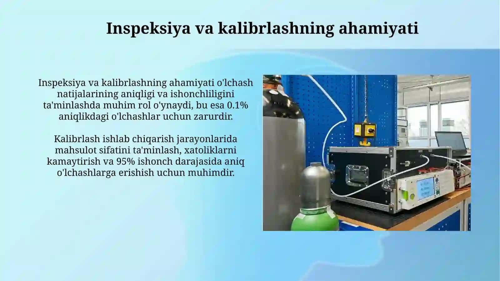 O'lchov asboblarini tekshirish, kalibrlash 4