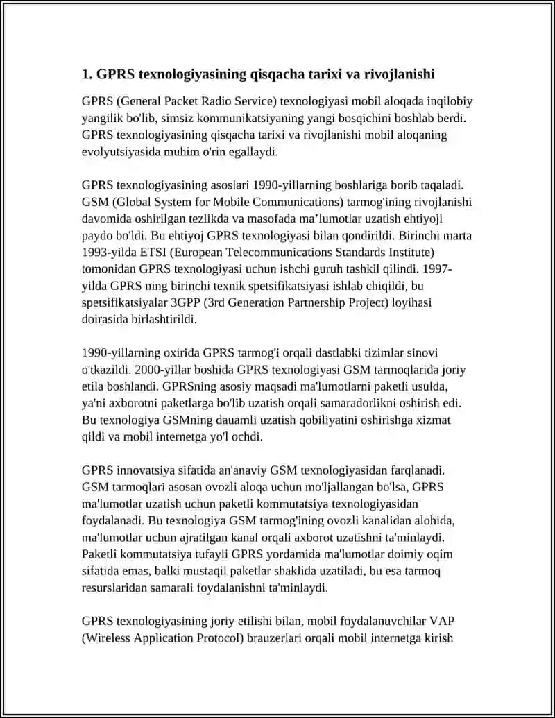 GPRS, EDGE, EVDO SIMSIZ ALOQA TEXNOLOGIYALARI VA ULARNING XUSUSIYATLARI 4