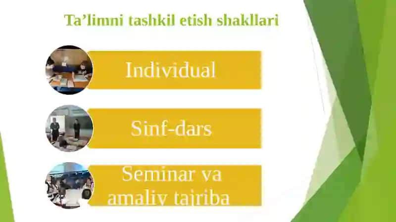 Ta'limnitashkiletishning asosiy shakli sifatida 4