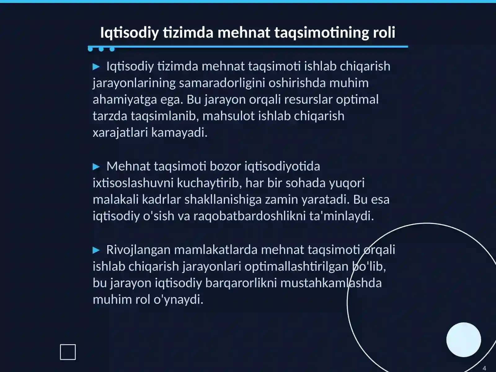 Mehnat taqsimoti va kooperatsiyasining mohiyati va ahamiyati 4