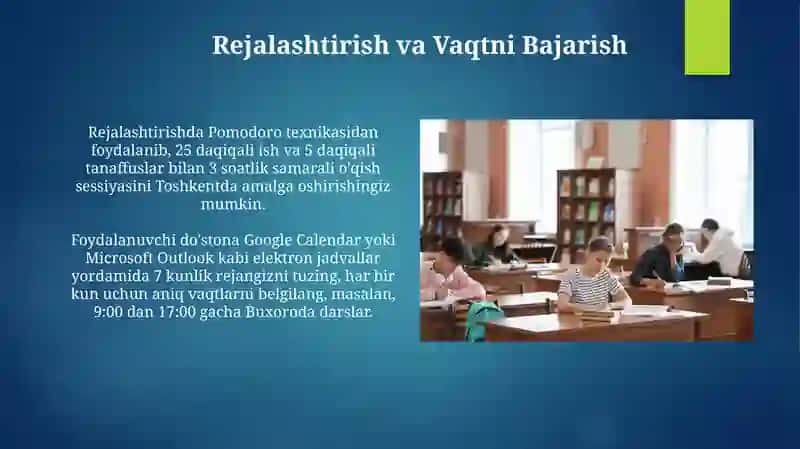 Shaxsiy akademik faoliyat va uni tashkil etish vositalari 4