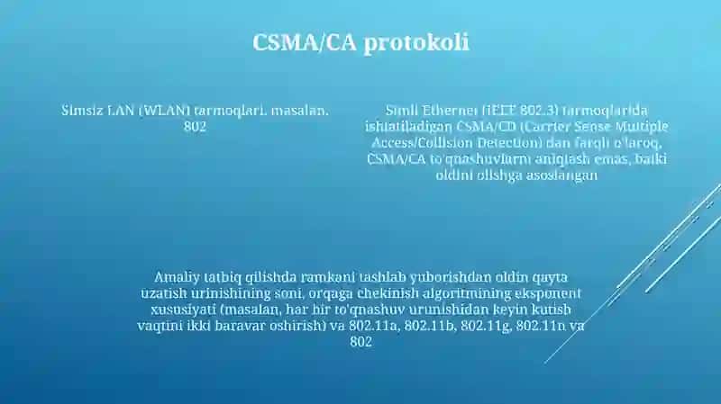 CSMA/CD va CSMA/CA 4
