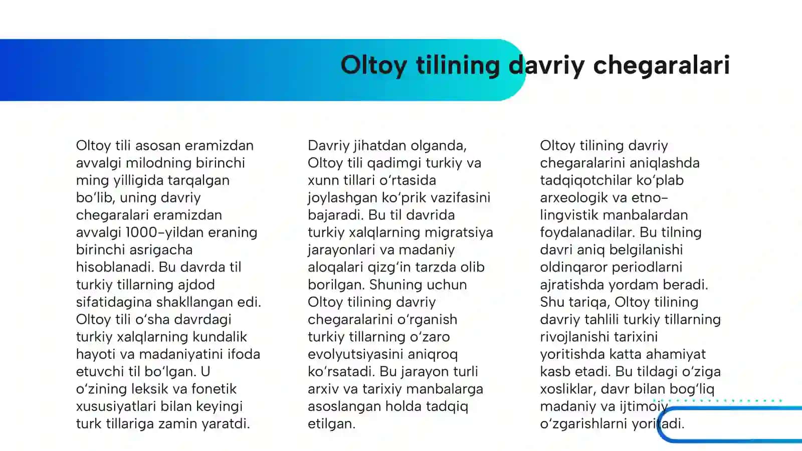 OLTOY DAVRI TILI.XUNN DAVRI TILI.QADIMGI TURK DAVRI TILI 4