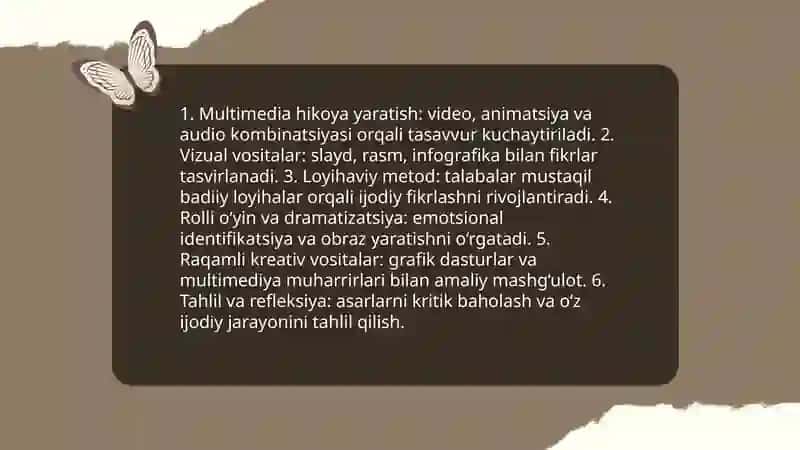 Mediata'lim tizimida badiiy ong, tasavvur va tafakkur 4