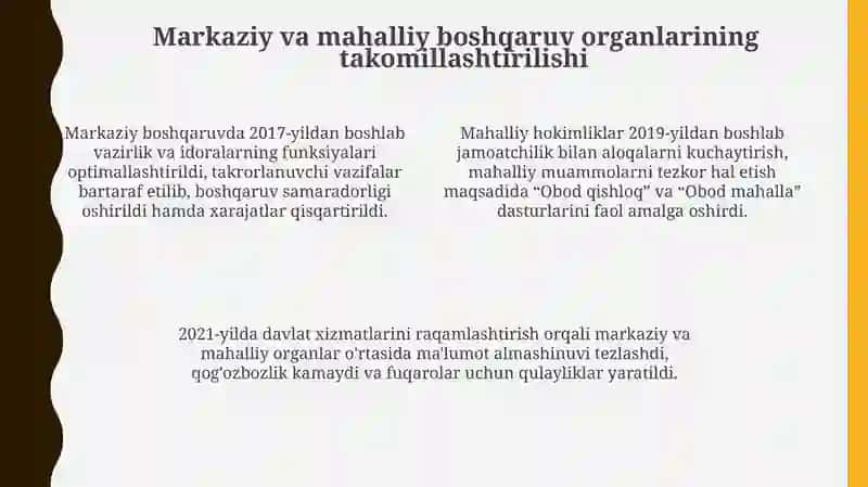 Mustaqillik yillarida davlat boshqaruvi tizimida amalga oshirilgan islohotlar 4