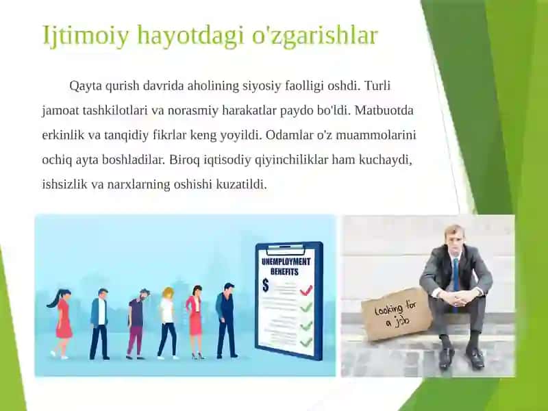 Qayta qurish yillarida O‘zbekistondagi itjimoiy siyosiy vaziyat 4