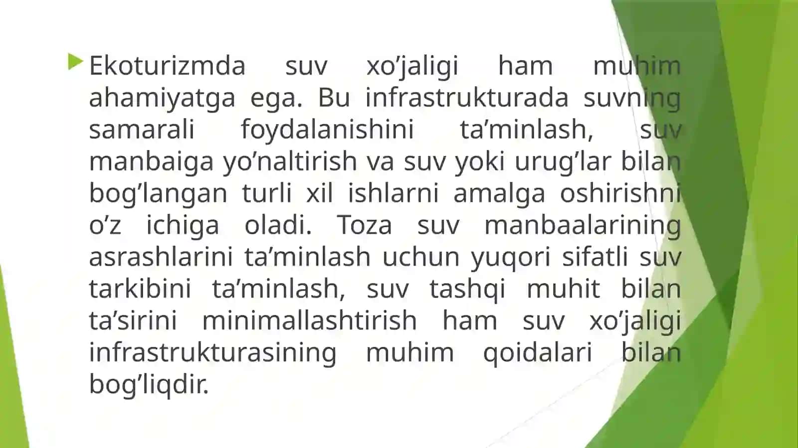 Suv xo’jaligi infrastrukturasi sifatida ekotizimlar investitsiyalarni jalb qilish 4