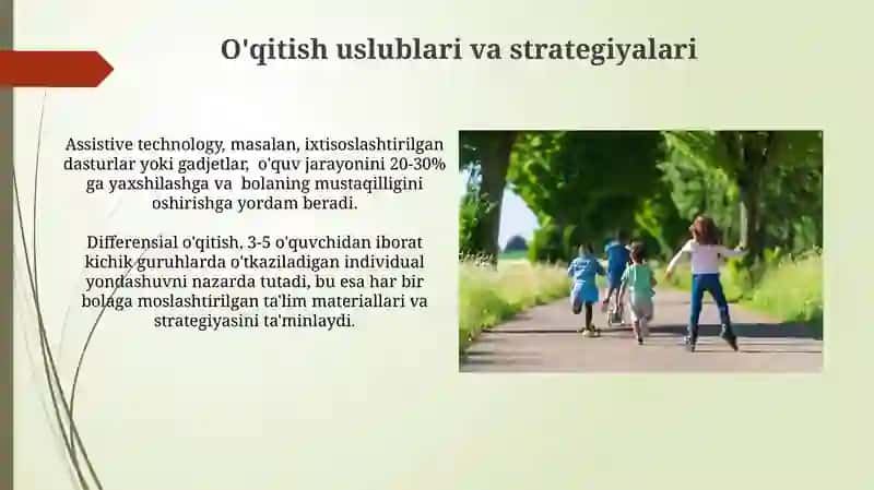 Maxsus Ta'limga Muhtojna Bola Uchun Ta'lim Yo'lining Rejalashtirilishi 4
