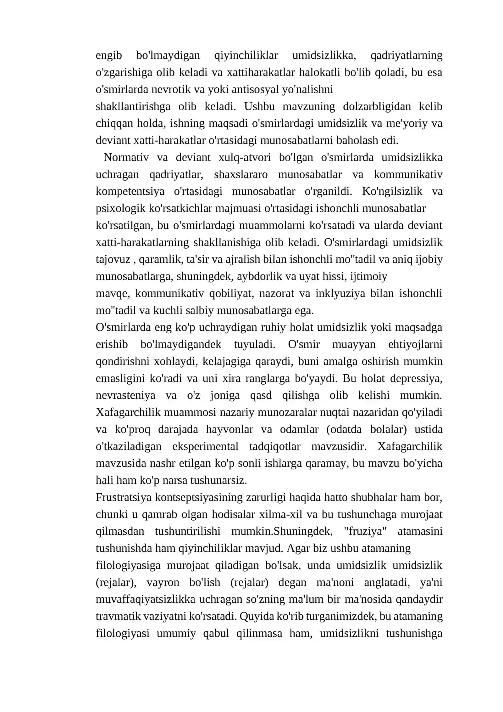 FRUSTRATSIYA HOLATIDAGI O’SMIRLARNI PSIXOLOGIK JIHATDAN TO’G’RI BAHOLASH 4
