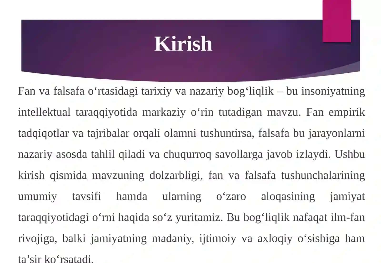Fan va falsafa o‘rtasidagi tarixiy va nazariy bog‘liqlik 4