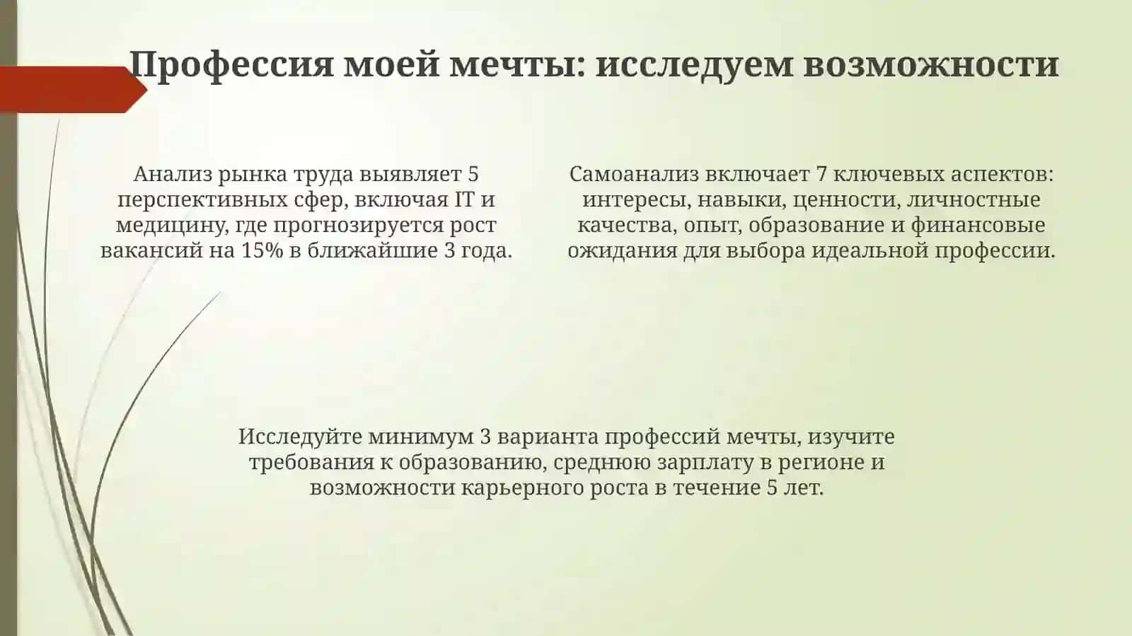 Выбор професси по уму и сердцу.Склонение имен существительных 4