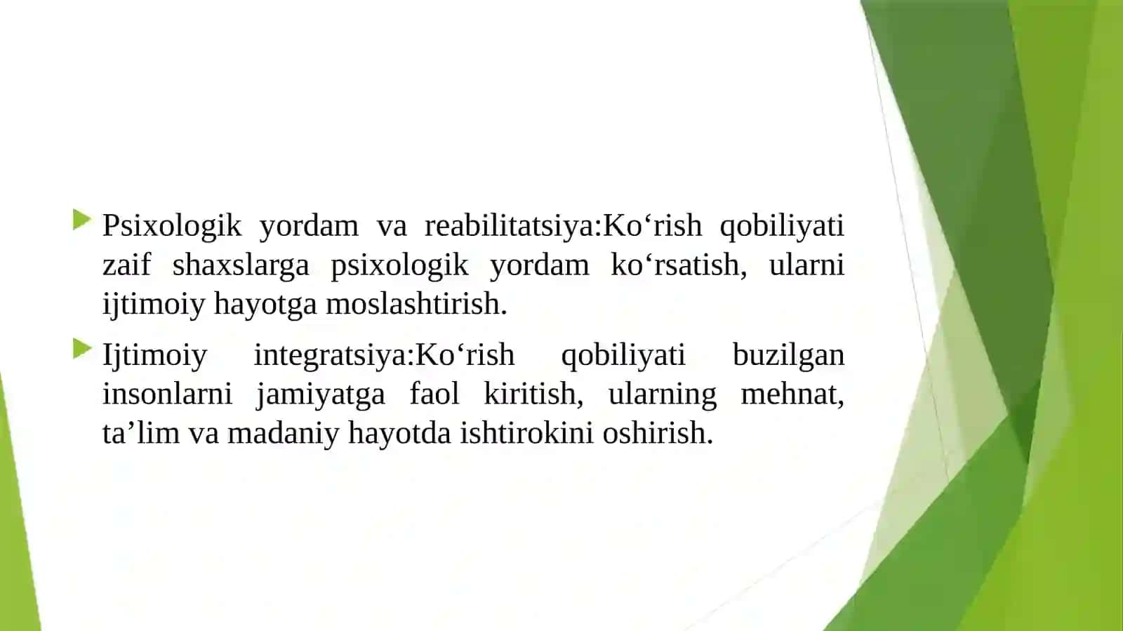 Tiflopsixologiya fani vazifalari va uslubiyati 4