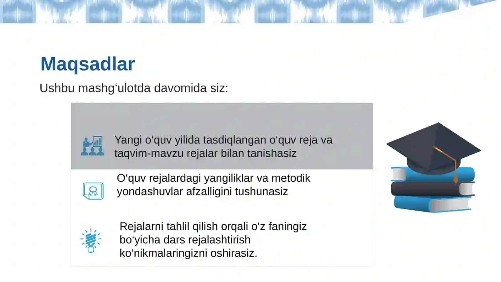 Yangi o‘quv yili uchun ishlab chiqilgan o‘quv reja va taqvim-mavzu rejalar 4