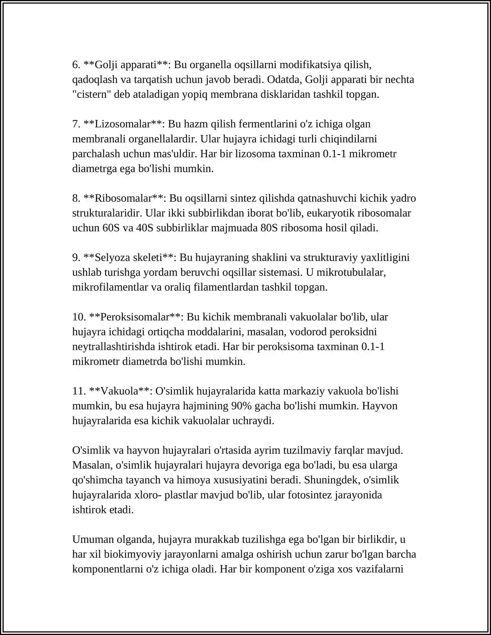 HUJARA TUZILISHI HUJARA NAZARYASI ODAM VA HAYVONLARDA XRAMASOMALARNING MORFOFUNKSIANAL XARAKTERISTIKASI 4