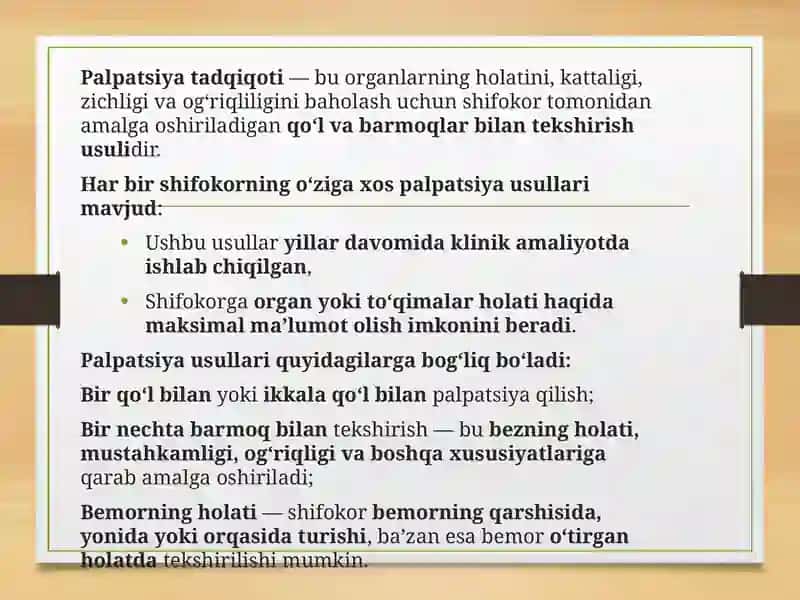 Amaliy ko’nikmalarni topshirish limfatik tugunlar va qalqansimon bez palpatsiyasi 4