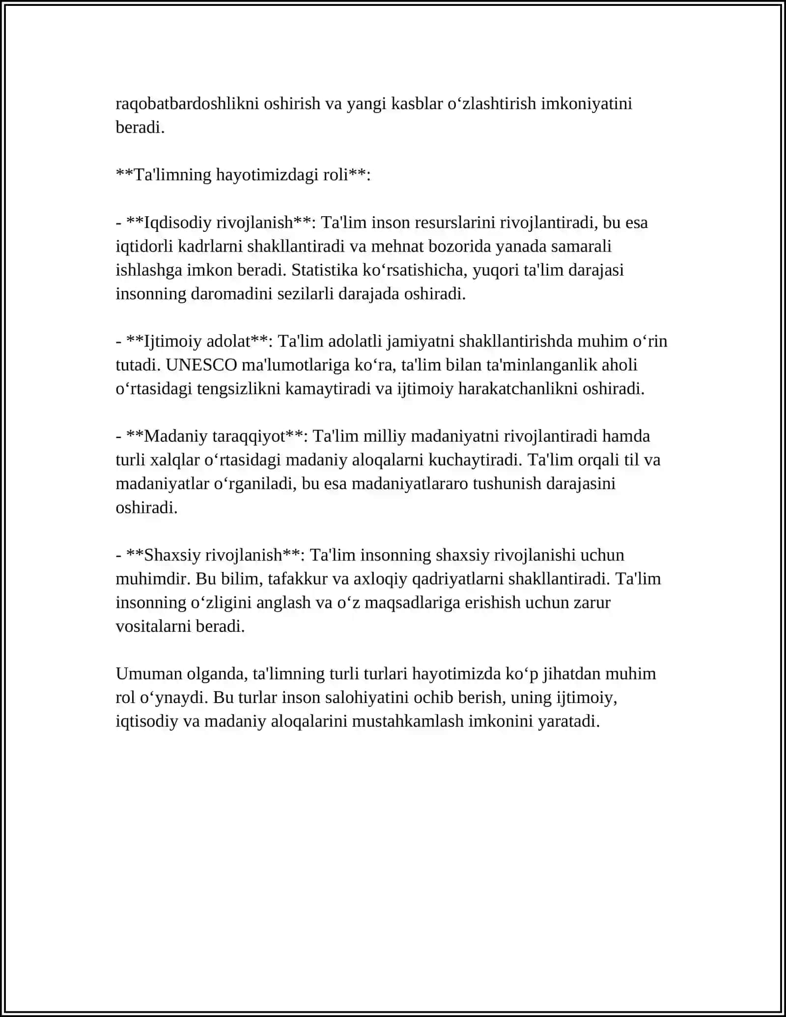 TAʼLIM SHAKLLARINING HAYOTIMIZDAGI OʻRNI VA AHAMIYATI 4