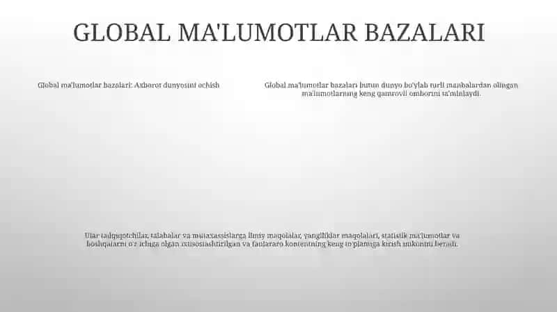 Turli Global Axborot Resurslari Bilan Ishlash 4