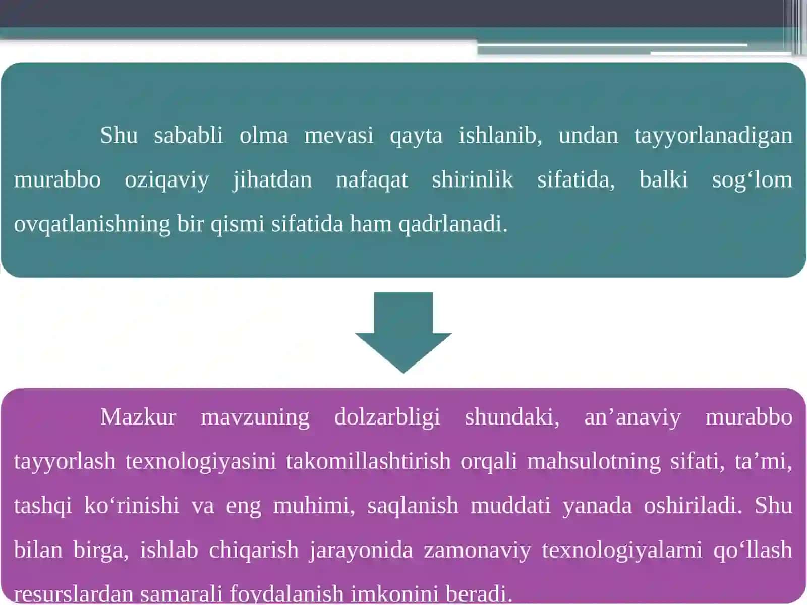 Olmadan murabbo tayyorlash texnalogiyasini takomillashtirish 4
