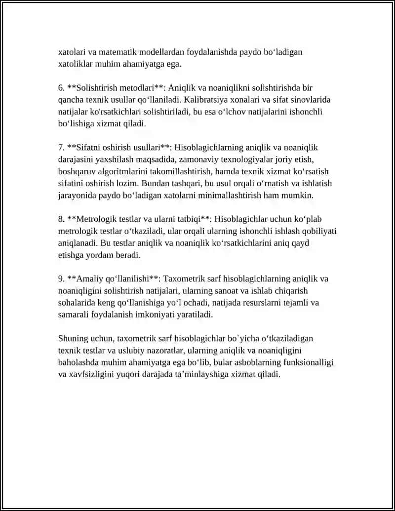 TAXOMETRIK SARF HISOBLAGICHLARNI QIYOSLASH 4