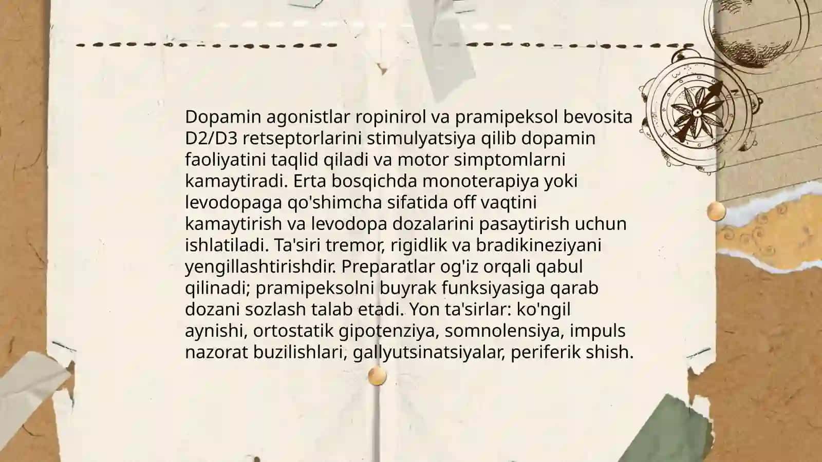 Parkinson kasalligini davolashda ishlatiladigan dori vositalar 4