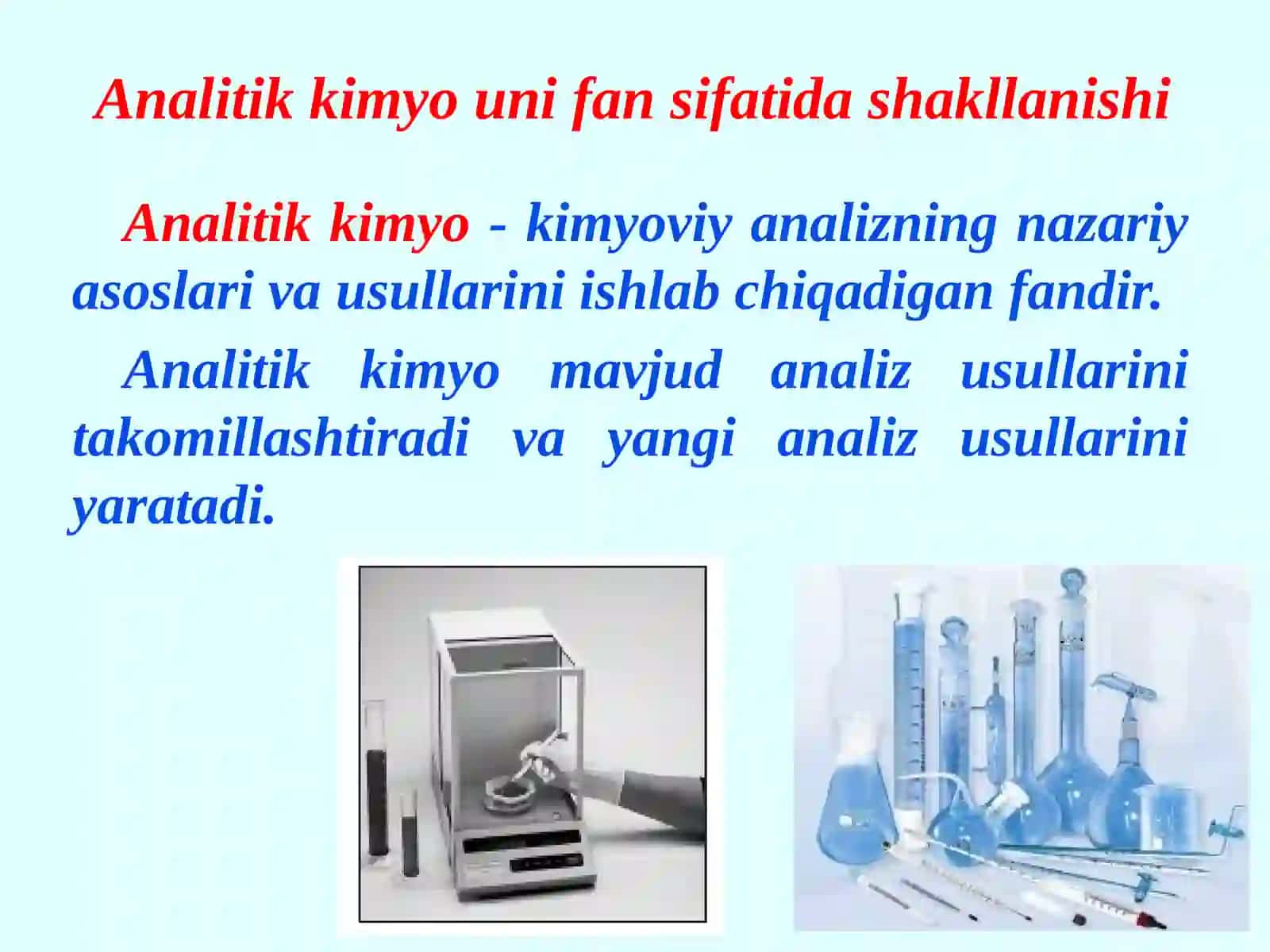 Analitikkimyo fanining asosiy vazifalari 4