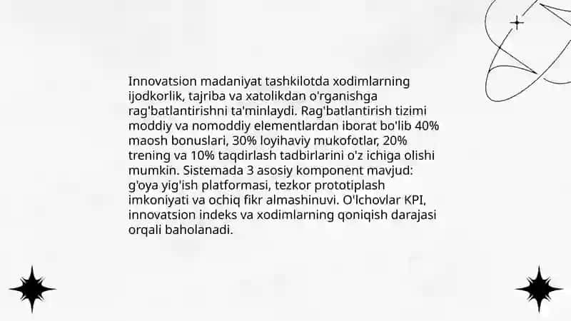 Innovatsion tashkilotlarda xodimlarni boshqarish xususiyatlari 4