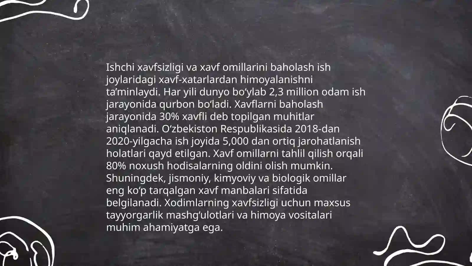 Ish joyida sogʻlik va xafsizlikni taʼminlash 4