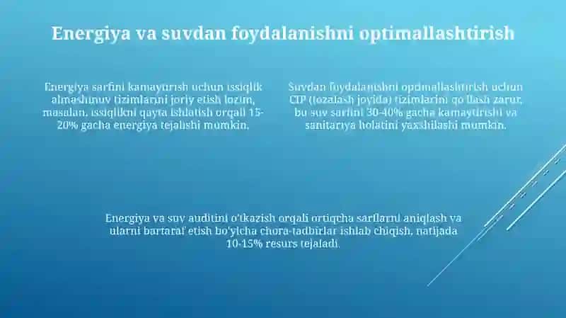 Texnologik jarayonlarni optimallashtirish tamoyillari 4