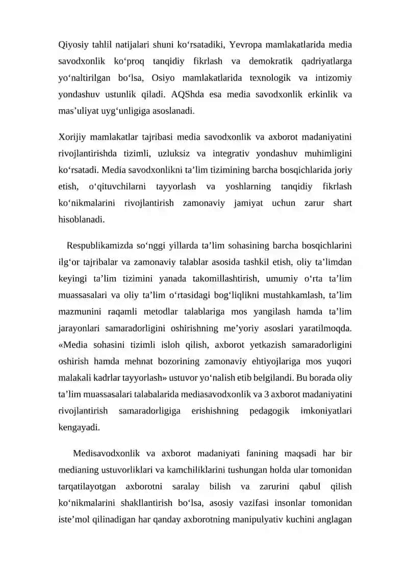 Media savodxonlik 4