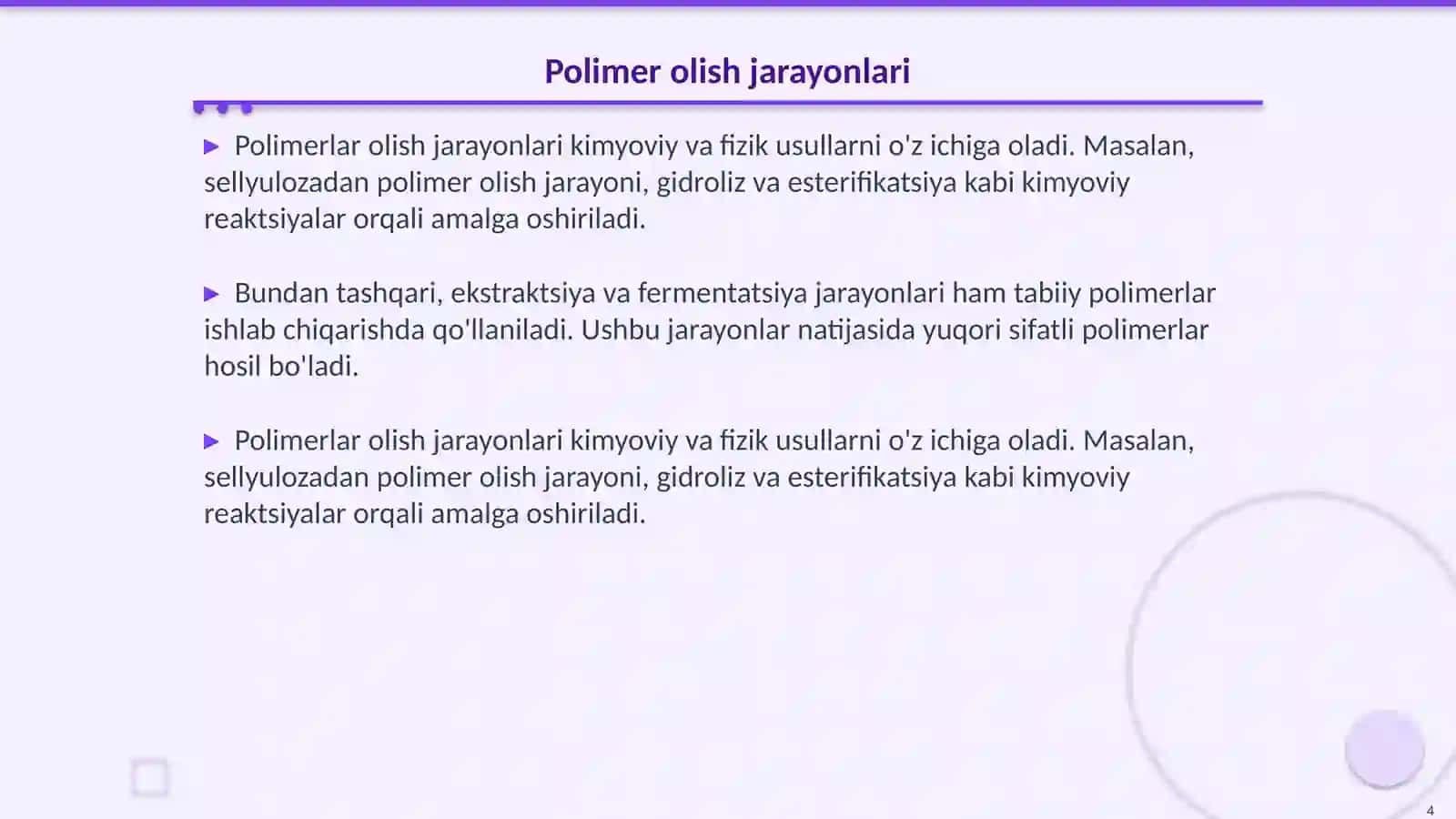 Polimerlar va ularning fizik-kimyoviy xususiyatlari 4