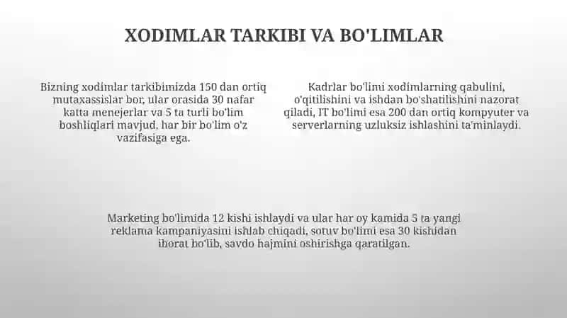 Ofis haqida umumiy ma'lumot 4