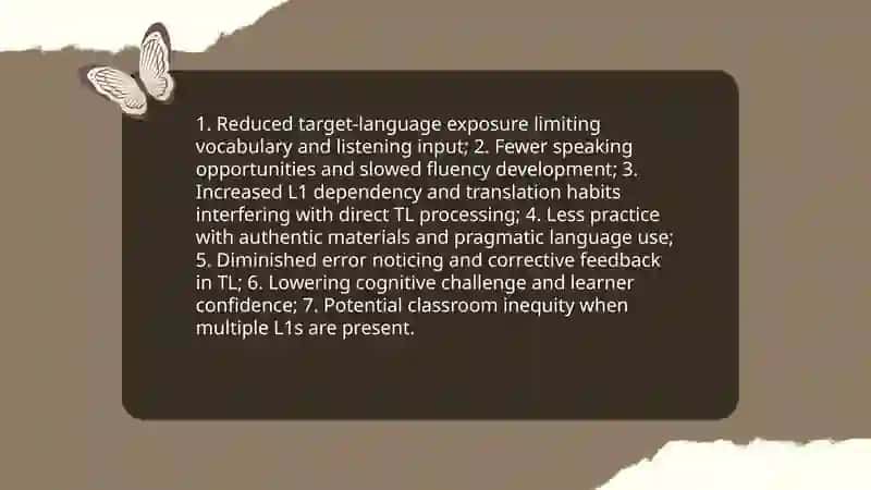 The use of native language in the classroom 4