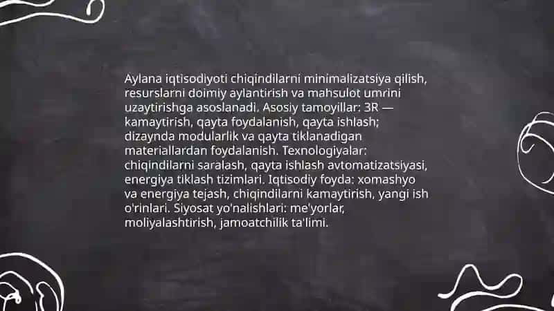 Chiqindisiz texnologiya yaratish 4