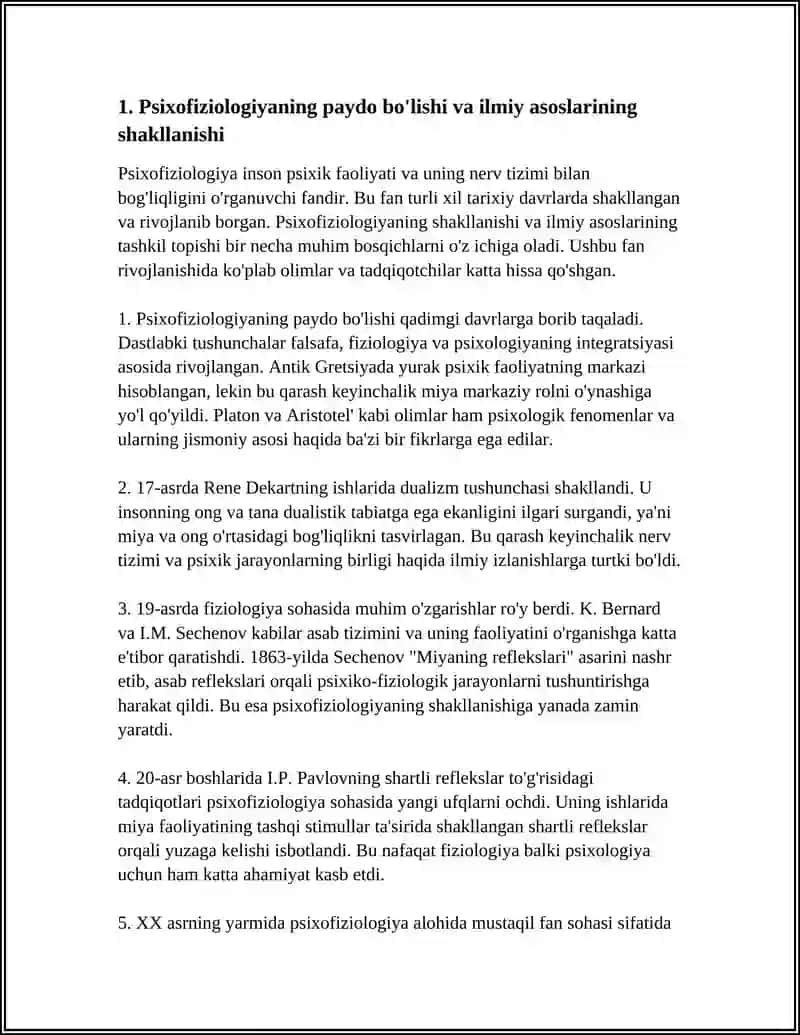 PSIXOFIZIOLOGIYANING SHAKLLANISH TARIXI VA RIVOJLANISH BOSQICHLARI 4