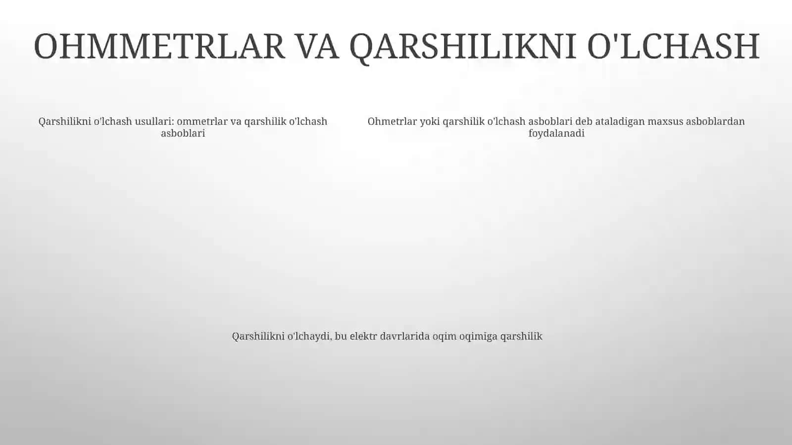 Elektir Olchash Asboblari Va Ular Yordamida Har HilKattaliklarniAniqlash 4