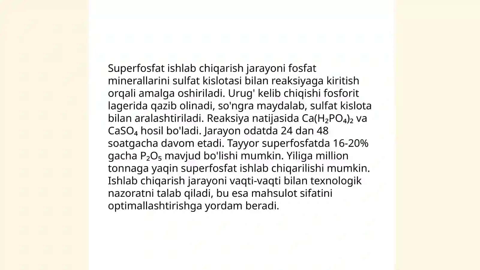 Superfosfat kimyoviy tarkibi 4