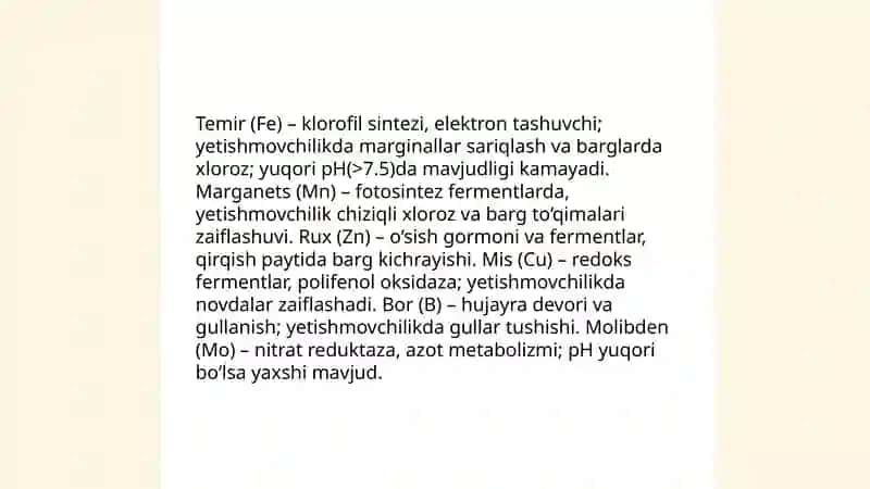 Tuproqlarning kimyoviy tarkibi va organik qismi ularning ahamiyati 4