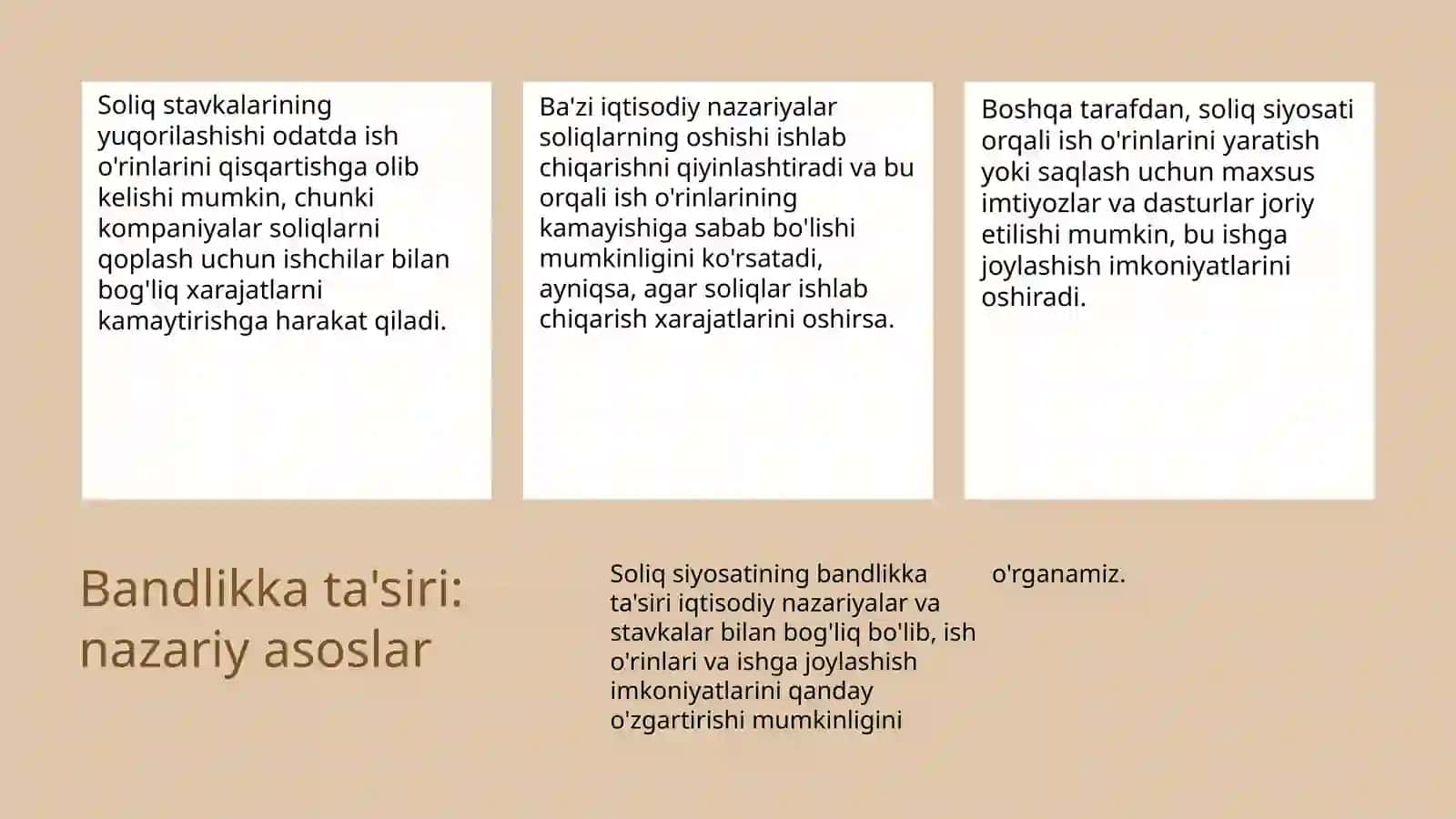 Soliq siyosatining bandlik va daromadlar tengsizligiga ta'siri ( nazariy tahlil ) 4